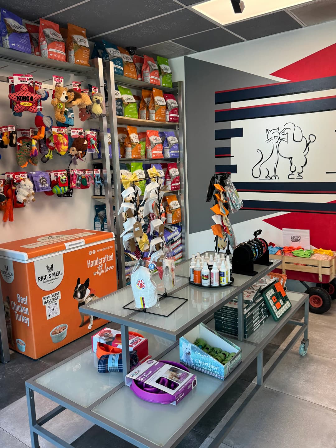Curated pet boutique products at PetSpa Miami